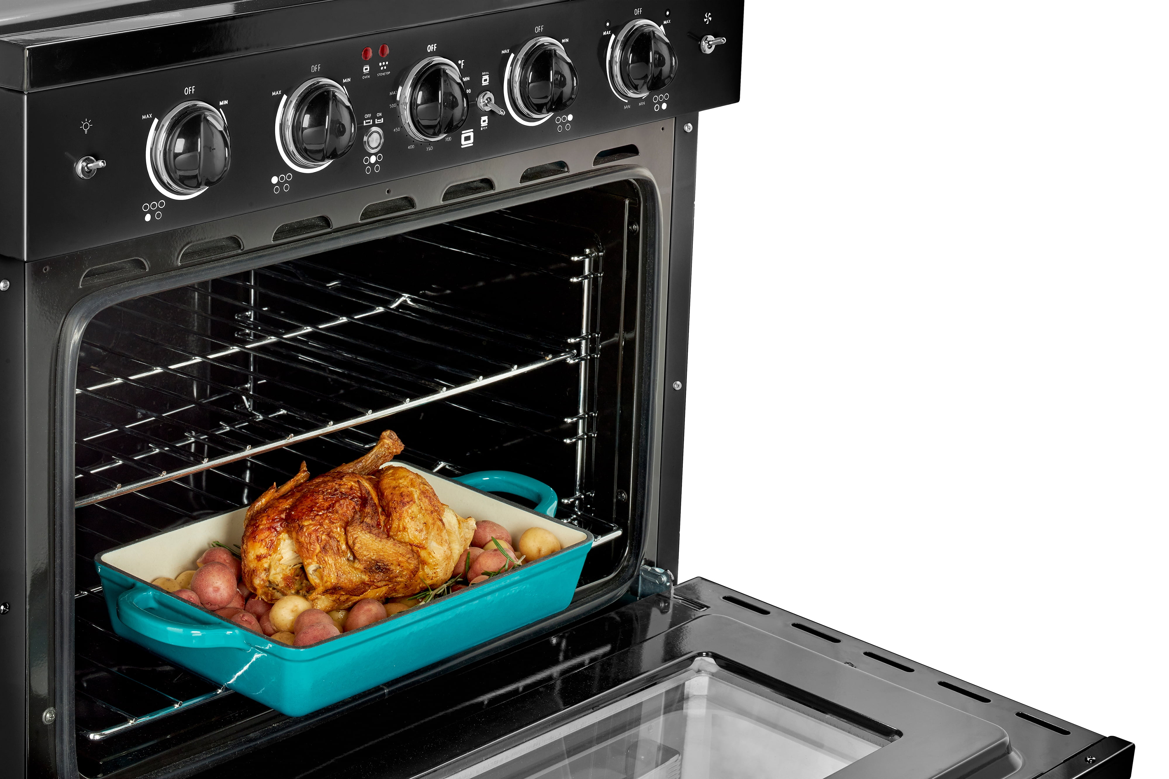 Unique Classic Retro 30" 3.9 cu/ft Freestanding 5-Element Electric Range with Convection Oven