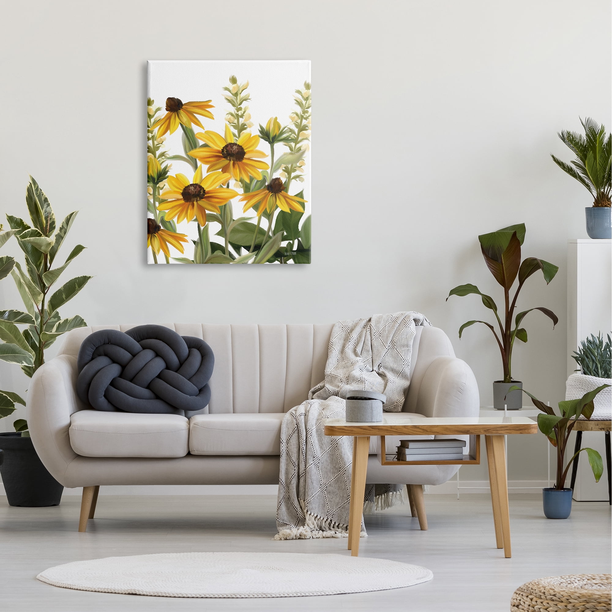 Stupell Industries Wild Yellow Daisies Spring Buds Tall Grass Painting,30 x 40, Design by House Fenway