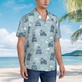 thumbnail image 3 of Fotbe Cute Hippopotamus Camisa Hawaiana para Hombre Unisex – Camisa Casual de Verano con Botones de Manga Corta de Algodón y Lino,Small, 3 of 7