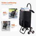 thumbnail image 3 of VEVOR Carrito de compras plegable de 36 l con bolsa de almacenamiento y 6 ruedas, 3 of 9