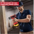 thumbnail image 6 of for Dewalt & for Milwaukee to for Bauer Battery Adapter, Fit for Dewalt 18v-20v & for Milwaukee 18v M18 Lithium Batteries, Work for Bauer Series 20V MAX Cordless Tool, 6 of 10