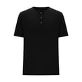 thumbnail image 4 of Mens Short Sleeve Dress Shirt Summer Shirts Men Black Short Sleeve Shirt Men's Summer T Shirts Clearance Items Free Shipping, 4 of 6