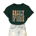 thumbnail image 6 of Fesfesfes T Shirt Women Women Fashion Crewneck Printed Short Sleeve T-shirt Casual Loose Shirt Tops Womens Shirts S(US:4), 6 of 6