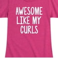 thumbnail image 3 of Instant Message - Awesome Like My Curls - Girls Toddler And Youth Short Sleeve T-Shirt, 3 of 6
