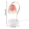 thumbnail image 5 of Miumaeov Bell Orchid Candle Warmer Lamp, 35W Marble Metal Glass Fragrance Lamp, Dimmable Candle Wax Warmer, Dimmable Candle Melter for Home, Office, Christmas Decor (Carmine), 5 of 11