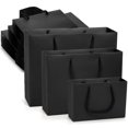 thumbnail image 1 of Bolsas de regalo Lyellfe, papel kraft negro, impermeable, 30 unidades, SML, 1 of 7