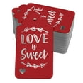 thumbnail image 1 of Inkdotpot Silver Foil Paper Hang Tags Love Is Sweet Wedding Favor Tags 50 Pack, 1 of 1