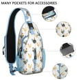 thumbnail image 2 of Animal Gentle giant Nature Baby elephant Crossbody Backpack, Lightweight Sling Bag with Watercolor Floral Artistic Print, 2 of 6