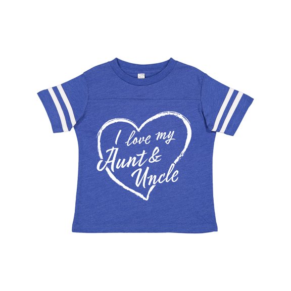 Inktastic I Love My Aunt and Uncle in White Chalk Heart Boys or Girls Toddler T-Shirt