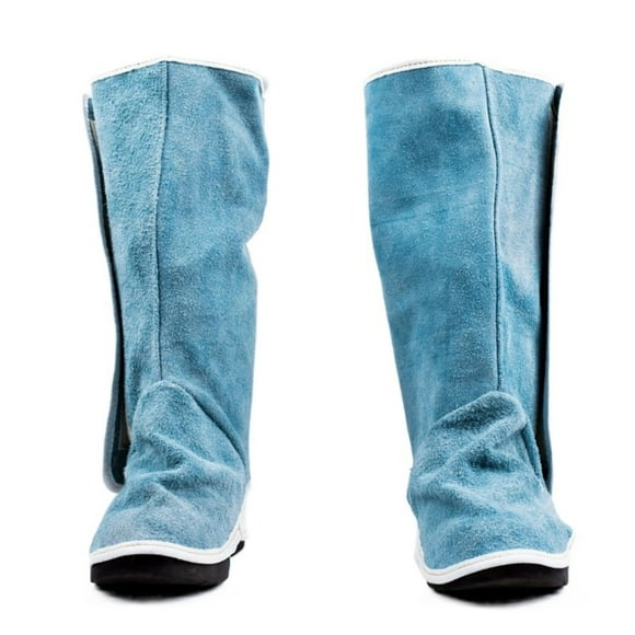 Workplace Welding Leather Long Shoes Boots Leather Welding Fire Protection Foot Welding Leather Long Shoes Boots ,Easy to Wear