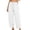 White-1, variant on Womens Wide Leg Pants Drawstring Loose Baggy High Waisted Barrel Pants Summer Lounge Trousers with Pockets