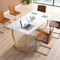 thumbnail image 2 of Bureau Exécutif Grand Bureau de Bureau Table d'Ordinateur Moderne Table de Conférence Salle de Réunion Mobilier Bureau Agrandi pour Bureau à Domicile et Or, 2 of 9