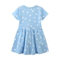 thumbnail image 3 of Bellafa Summer Toddler Kids Girl's Casual Short Sleeve Cartoon Dresses Snail 2T, 3 of 6