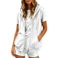 thumbnail image 2 of Sleeveless Hoodie Women Summer Fall Casual Zip Up Jacket Hooded Sweatshirt with Pockets Vest Outerwear, 2 of 8
