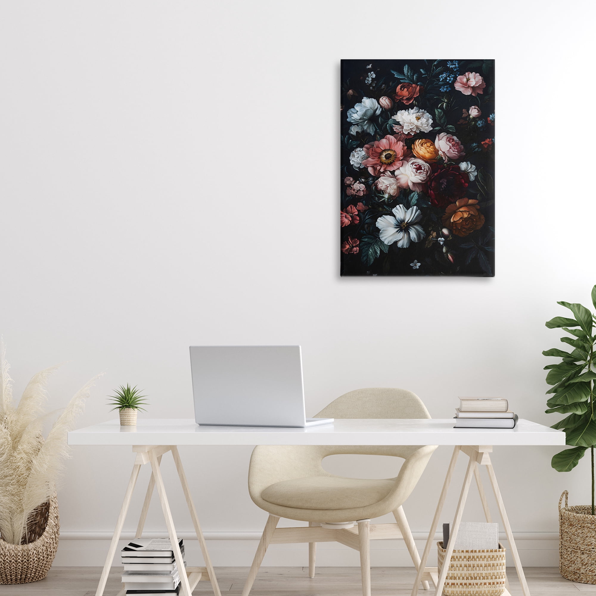 Stupell Industries Midnight Garden Velvet Florals Canvas Wall Art, design by Creative Studio