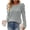 Gray, variant on Staron Fall Winter Sweaters for Women Casual Pullover Ribbed Puff Sleeve Round Neck Long Sleeve Solid Slim Knitted Tops, Black L