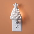 thumbnail image 2 of Qocolhg Christmas Tree Night Light Resin Tabletop Christmas Tree Decor Hand-Painted Christmas Ghost Tree Desktop Statue Battery Powered Halloween Lighted Tree for Indoor Office Home, 2 of 4