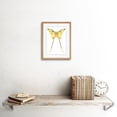 thumbnail image 2 of Moth Yellow Illustration Art Print Framed Poster Wall Decor 9x7 inch, 2 of 5
