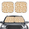thumbnail image 2 of Goofa Christmas Elements Pattern 2 Piece Car Windshield Sun Shade Foldable | Front Windshield Shade for Sun, Heat and UV Rays | Sunshade for Car Front Window-Medium, 2 of 7