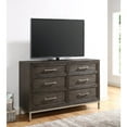 thumbnail image 5 of Steve Silver Broomfield Walnut Engineered Wood 6-drawer Dresser and Mirror, 5 of 7