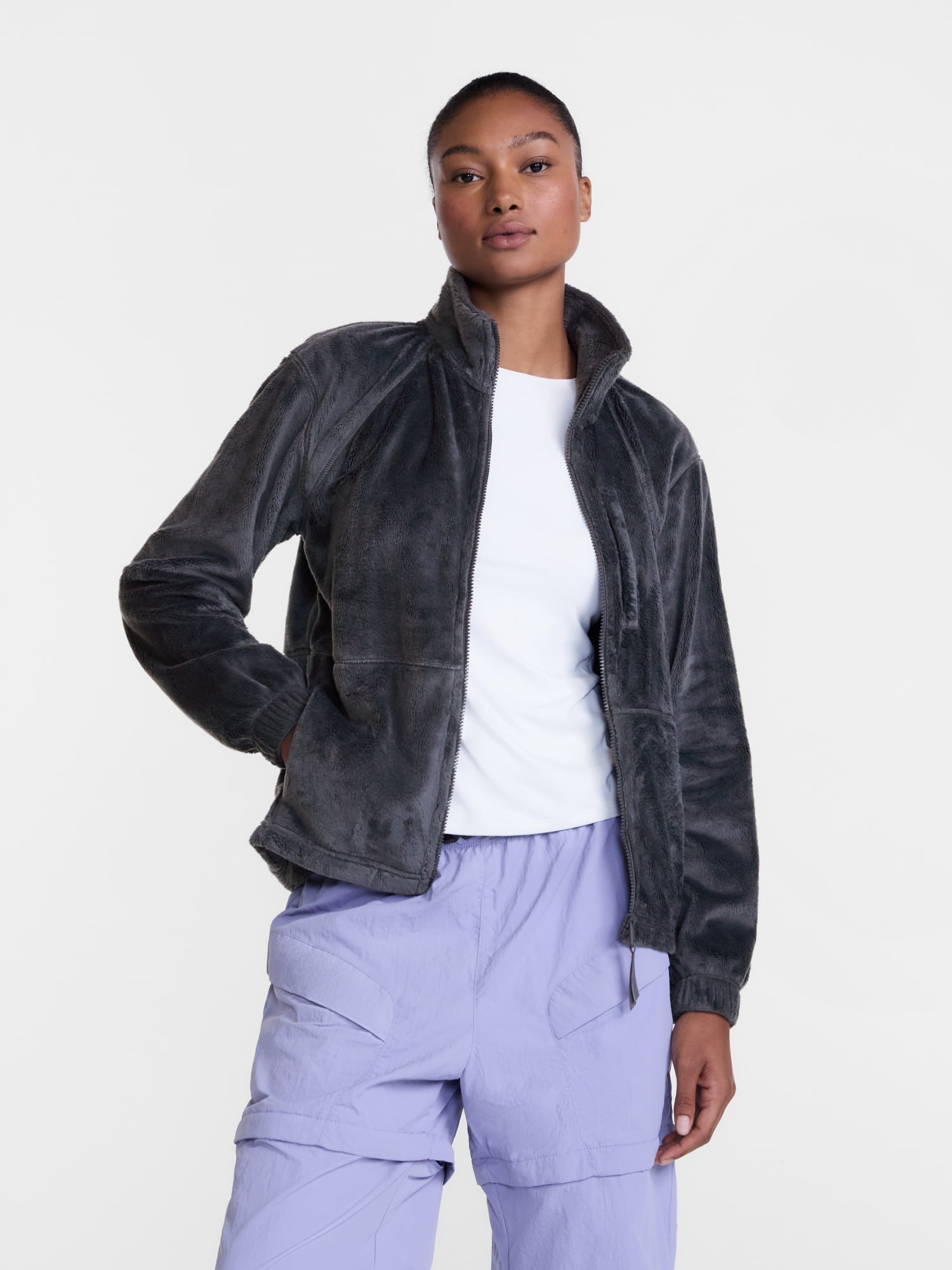 Ozark Trail Women's and Women's Plus Zip Up Fleece Jacket, Sizes XS-3X