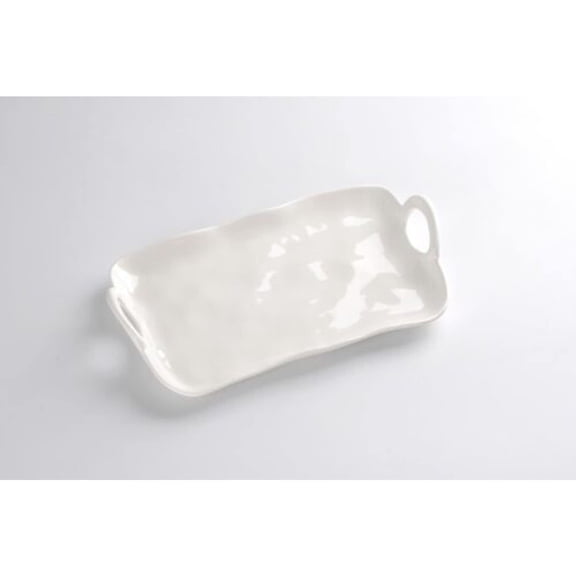 Pampa Bay Shatterproof Melamine Platter, 13.5 x 7.8 Inch, White