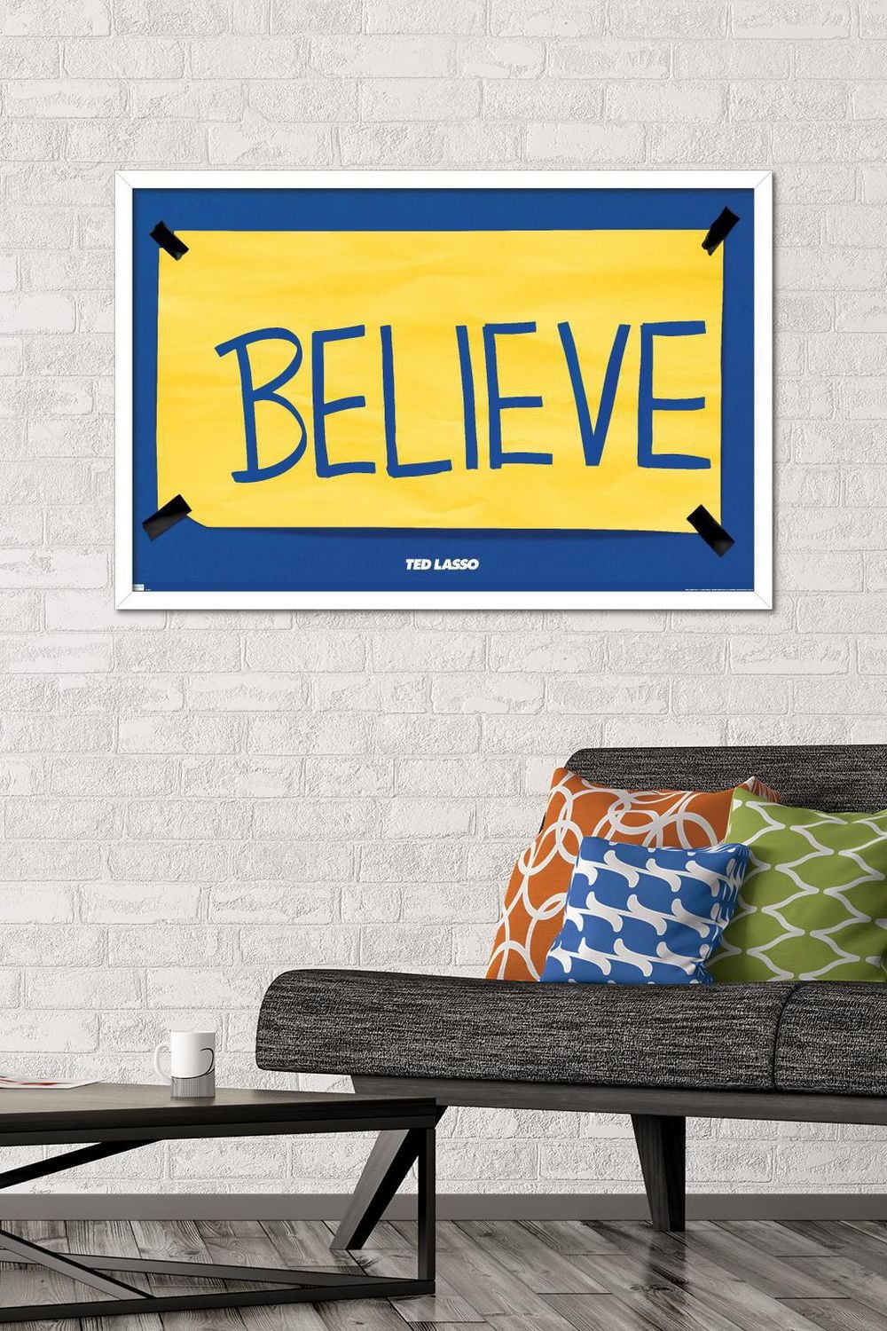 Ted Lasso - Believe Wall Poster with Push Pins, 14.725" x 22.375"