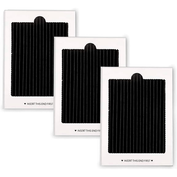 DEWEL Refrigerator Air Filter Replacement for Frigidaire & Electrolux,3 Packs Refrigerator Filter Activated Carbon Filter Reduce Odors for EAFCBF, PAULTRA, RAF1150 242061001,242047801, 242047804