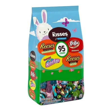 Hershey, Chocolate Assortment Candy, Easter, 32.3 oz, Bulk Variety Bag (95 Pieces)