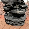 thumbnail image 6 of Sunnydaze Rocky Falls Polystone Outdoor Water Fountain with Lights, 6 of 10