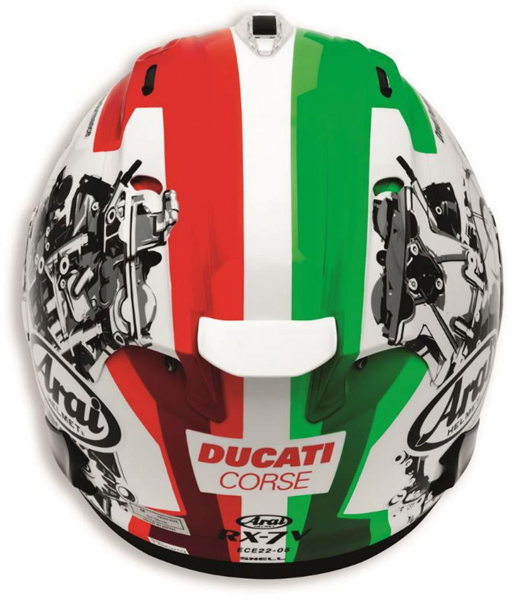 Ducati Corse V2 Motorcycle Helmet by Arai Corsair-X Italian