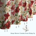 thumbnail image 6 of Multicolor Christmas Floral Pattern Shower Curtain 72"x84" ,Bathroom Decorative Shower Curtains Set with 12 Hooks,Modern Waterproof Washable Shower Curtain, 6 of 6