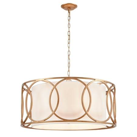 circular gold chandelier