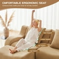 thumbnail image 6 of Alvantor Sectional Sofa with Reversible Ottoman L-Shaped 115" W 3-Seater Teddy Boneless Couch Modern Deep Seat Cloud Sofa for Living Room Camel, 6 of 16