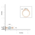 thumbnail image 4 of ANGARA Natural Cushion 1.4 ct Aquamarine Split Shank Ring with Rope Detailing in 14K Rose Gold for Women (Size-7mm) | March Birthstone, Anniversary, Jewelry Gift for Women | Natural Aquamarine Ring, 4 of 9
