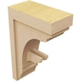 thumbnail image 5 of 6"W x 12"D x 18"H Classic Warren Rough Cedar Woodgrain TimberThane Corbel, Primed Tan, 5 of 6