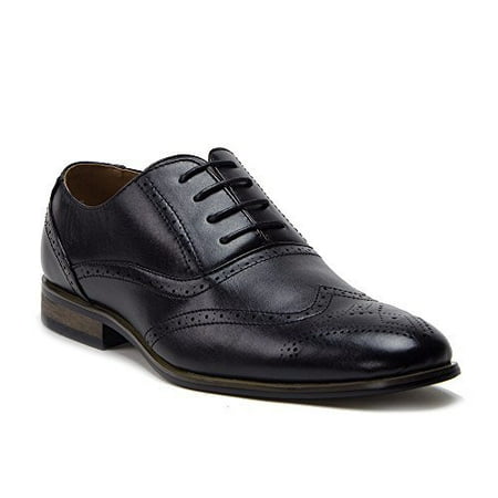 Perforated Wing Tip - New Men's 95203 Leather Lined Perforated Wing Tip Dress Oxfords Shoes