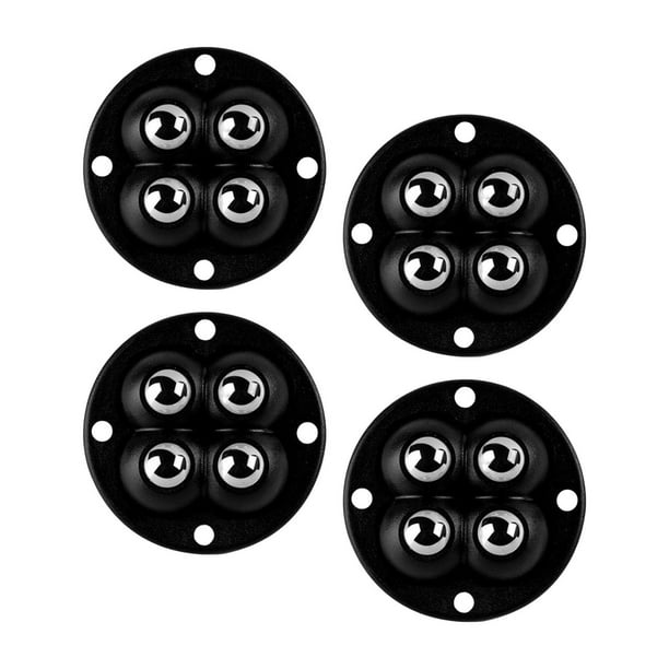 Ruedas giratorias DYNWAVEMX 4x Ruedas universales 360 grados Mini ruedas giratorias acero negro