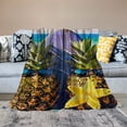 thumbnail image 2 of BCIIG Pineapples Sunglasses Surfboards Warm Lightweight Blanket Soft Fleece Blankets for All Seasons 60x80in, 2 of 6