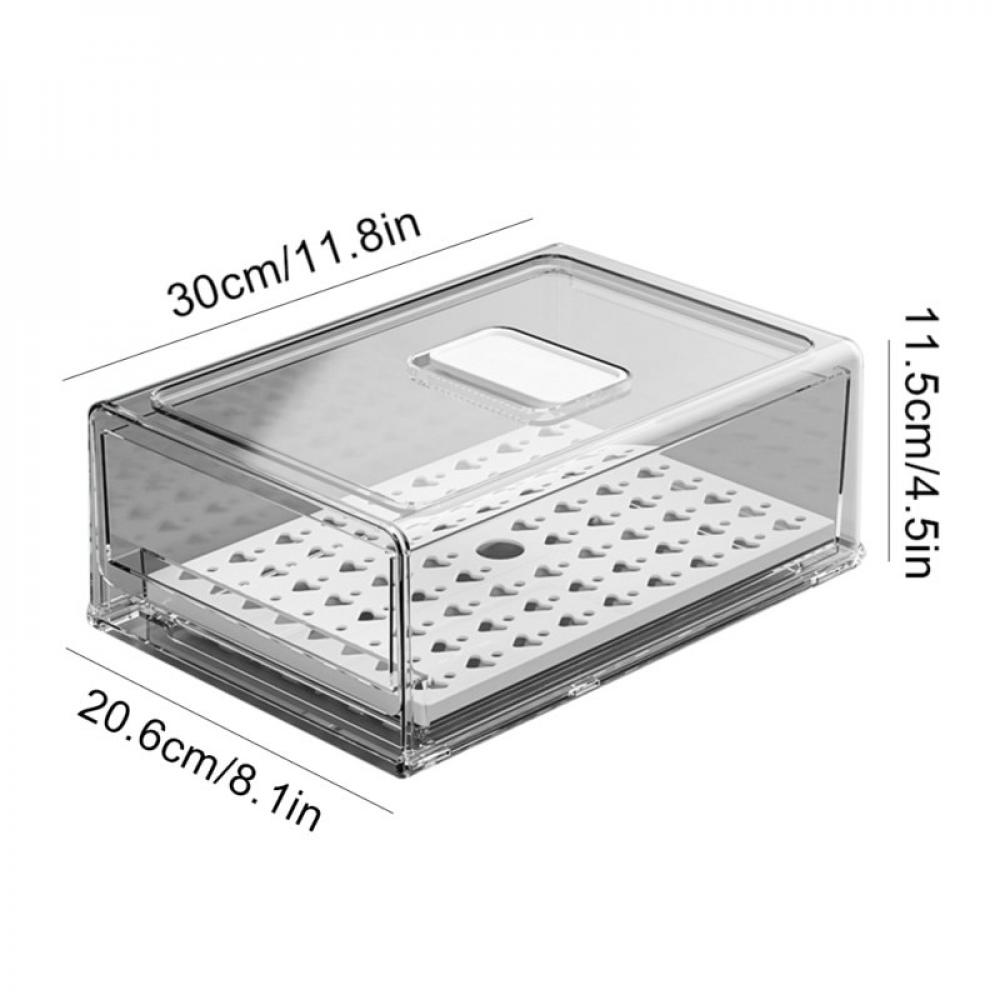 MEROTABLE Stackable Plastic Food Storage Bins With Drainage Hole