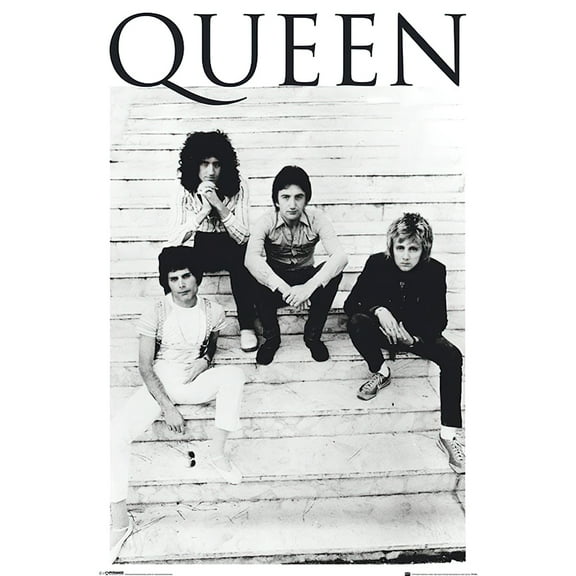Queen - B&W Music Poster (Brazil 1981 - The Guys) (Size: 24" x 36") (Poster & Poster Strip Set)