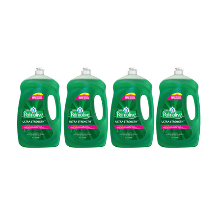 Palmolive Ultra Strength Original Dish Soap – 56 fl oz (1.75 L) Bottle, Pack of 4 – Grease‑Fighting Concentrated Liquid, Biodegradable Formula