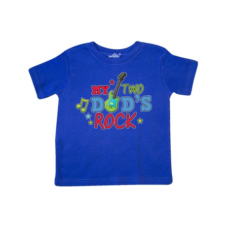 

Inktastic My Two Dads Rock with Guitar Gift Toddler Boy Girl T-Shirt