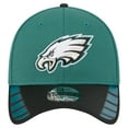 thumbnail image 2 of Men's New Era Midnight Green Philadelphia Eagles Visor Hit 39THIRTY Flex Hat, 2 of 5