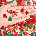 thumbnail image 2 of Confeti navideño YUJUN, 2200 unidades, decoración de mesa navideña con purpurina, 2 of 7