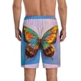 thumbnail image 3 of Fotbe Oil Painting Beautiful Butterfly Pajama Shorts for Men, Men's Pajama Bottoms, Sleepwear,Short Pajama Pants-X-Large, 3 of 9