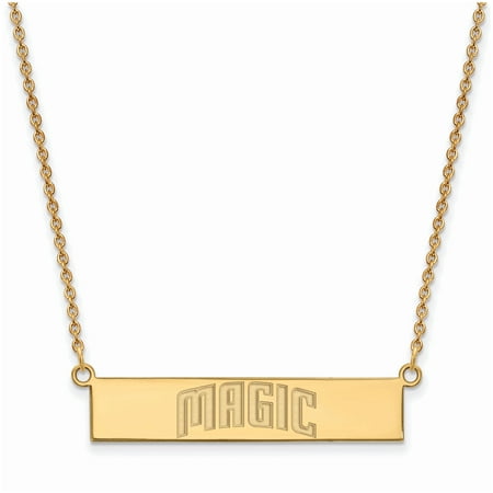 Orlando Magic Women's Gold Plated Small Bar Necklace - No
