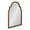 Walnut Brown, variant on Kate and Laurel Hogan Modern Arched Wall Mirror, 24 x 36, Black, Glam Moroccan Mirror for Wall