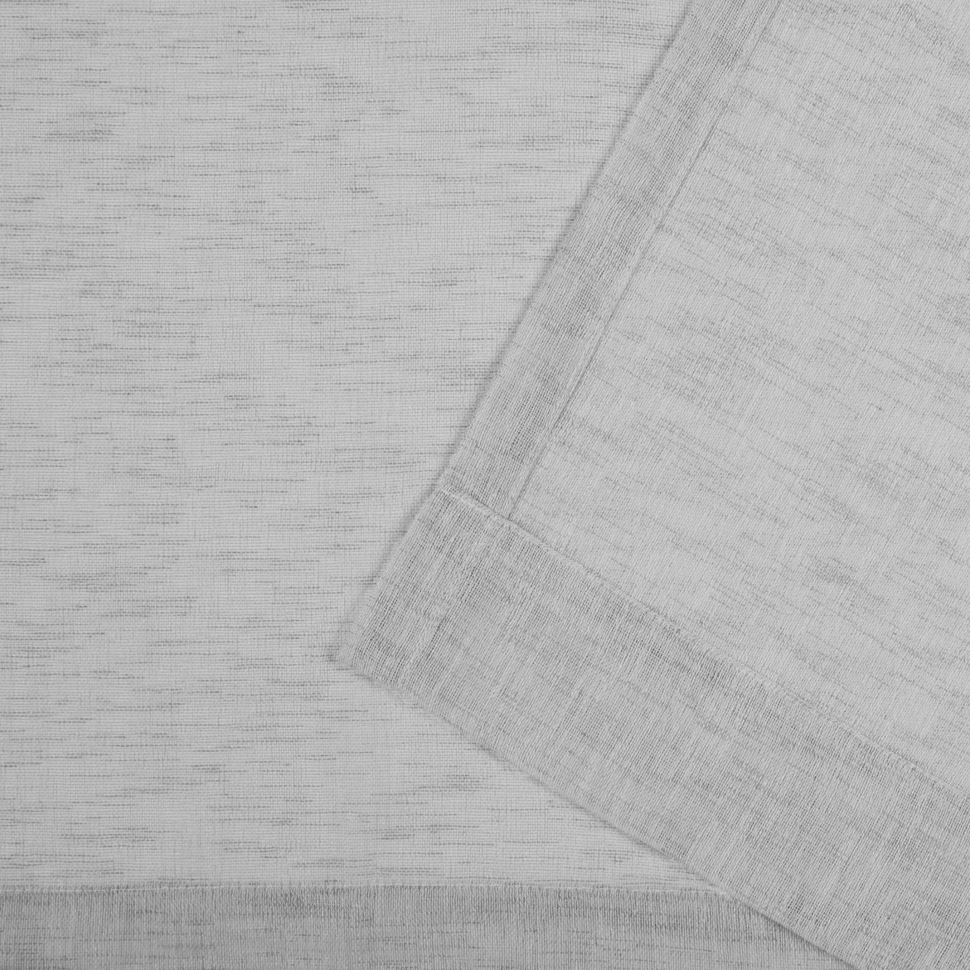 Nicole Miller Belfry Sheer Rod Pocket Top Curtain Panel Pair, 50x84, Silver
