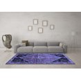 thumbnail image 3 of Ahgly Company Machine Washable Indoor Round Persian Blue Traditional Area Rugs, 4' Round, 3 of 4